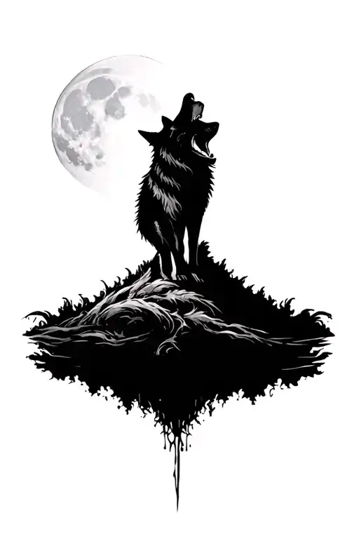 Wolf Howling At The Moon