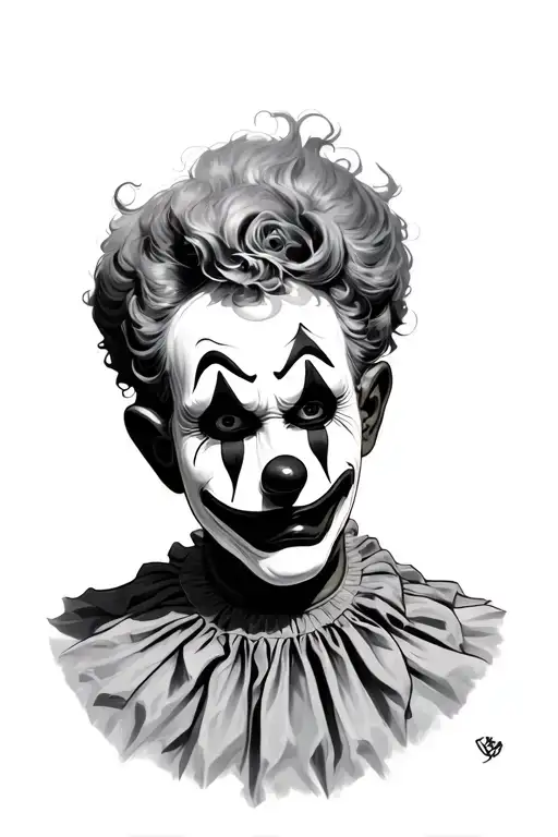 Sad Clown And Mask Demonds