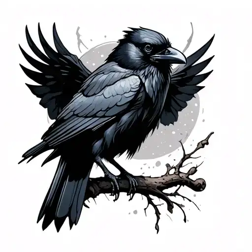 Raven Perched