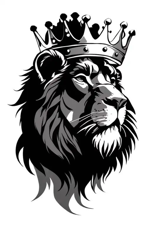 Lion Wearing A Crown