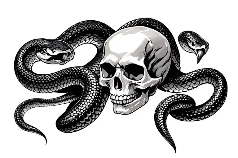 Skull And Snake