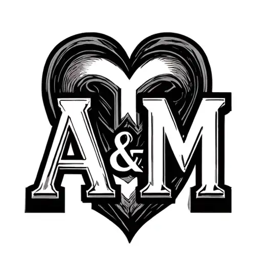 Heart Linking The Letter A& M