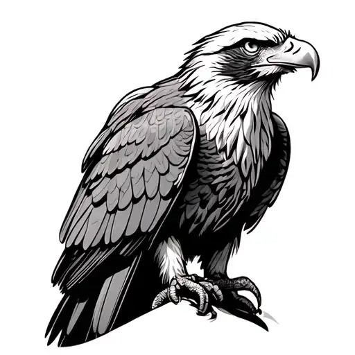 Eagle Perched On Top