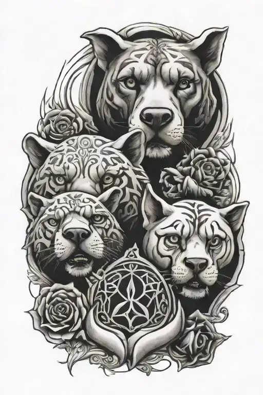 3 Paws From Dark To Light Portrayed