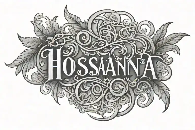 Hosanna Word Written