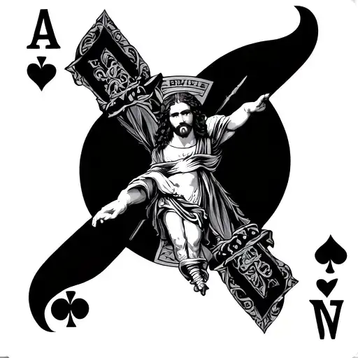King Of Kings Christ Playing Card Design Featuring