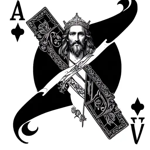 King Of Kings Christ Playing Card Design Featuring