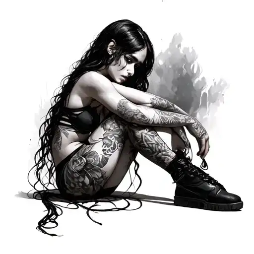 Bondage Girl Sitting