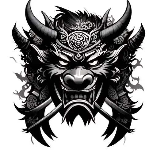 Samurai Mask Demon Mask