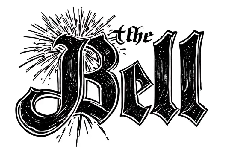 Fireworks Exploding With The Name Bell Written