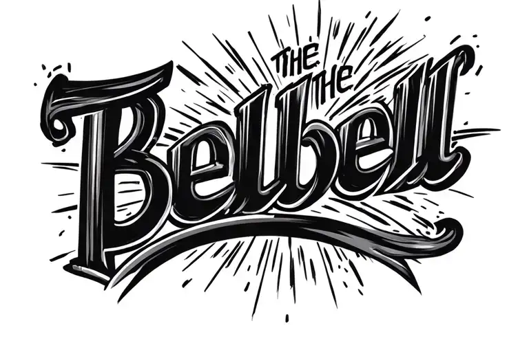 Fireworks Exploding With The Name Bell Written