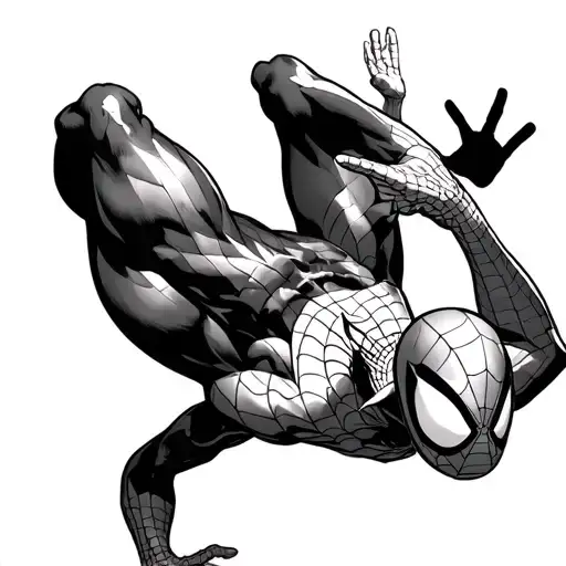Spiderman Hanging Upside