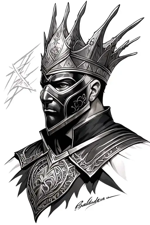King Baldwin Iv Full Body With A Blakcer Mask