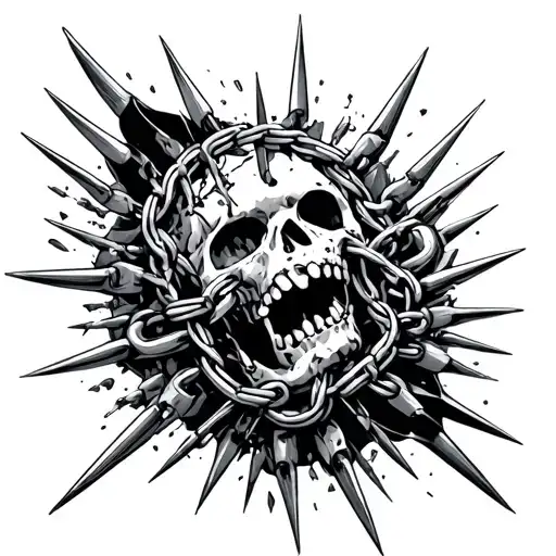 Spiked Chains Breaking Apart