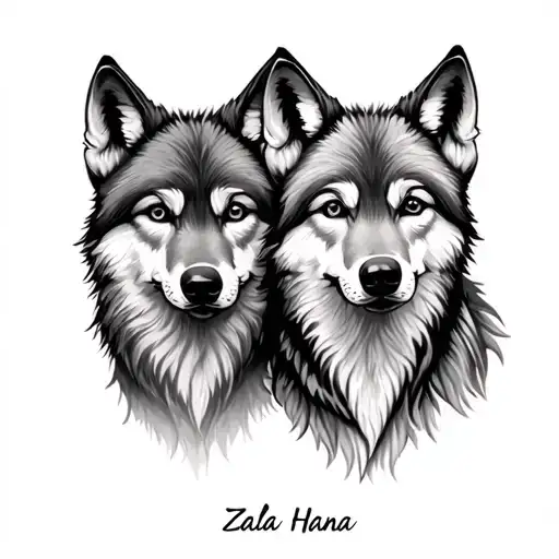 Two Baby Gray Wolves With Names Zala And Hana