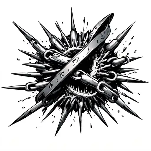 Spiked Chains Breaking Apart