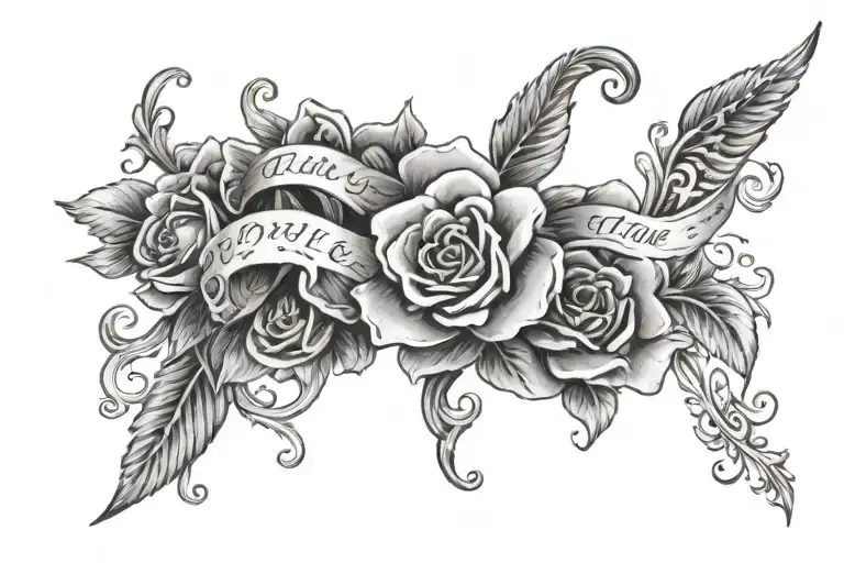 A Memorial Tattoo For Brother With Bible Style Scroll Script