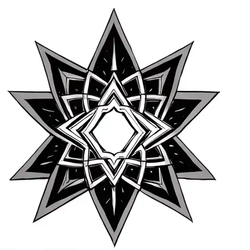 Hamsa And Star Of David Geometric Mandala Design