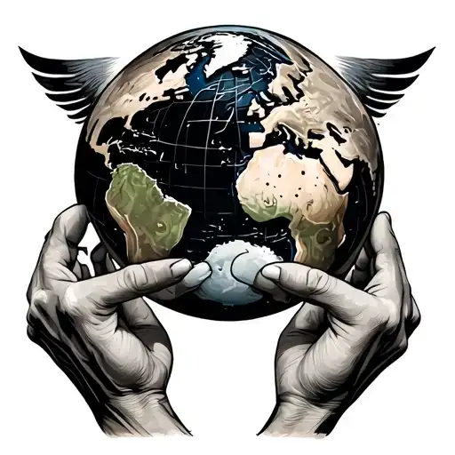 Atlas Inspired Tattoo But Instead Of Holding The World He Is Holding His Family