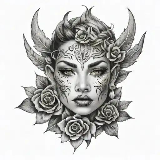 Face Tattoo Design