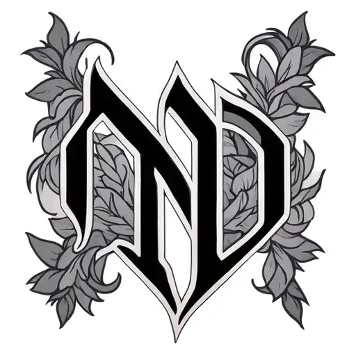 Nd Name Tatto Design