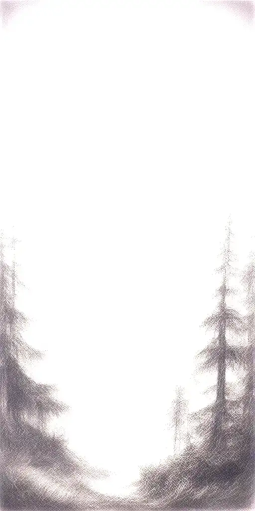 Massive Forest Landscape With Huge Moon In The Background