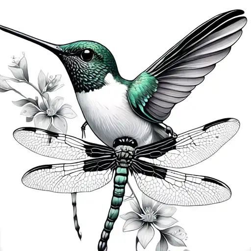 Hummingbird And Dragonfly
