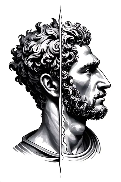 Marcus Arelius Split Face