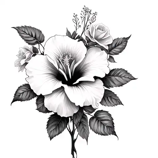 Roses Mayflowers Hibiscus