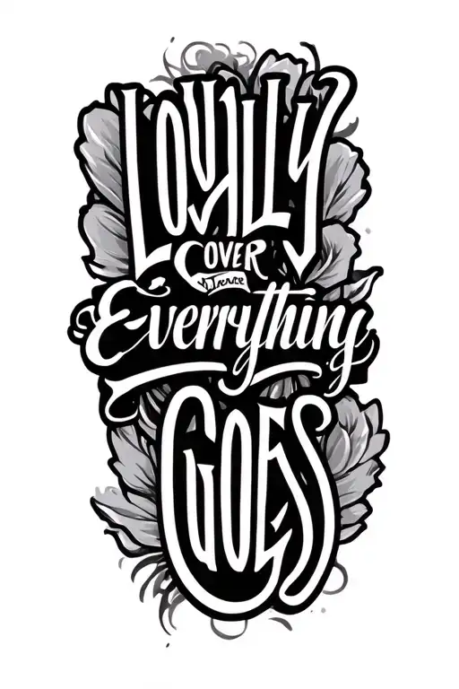 Loyalty Over Everything Goes Phrase