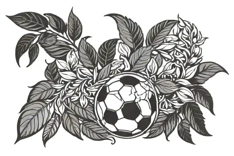 Soccer And Laurel Wreath