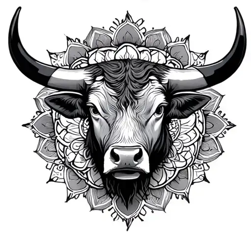 Bull With Mandala