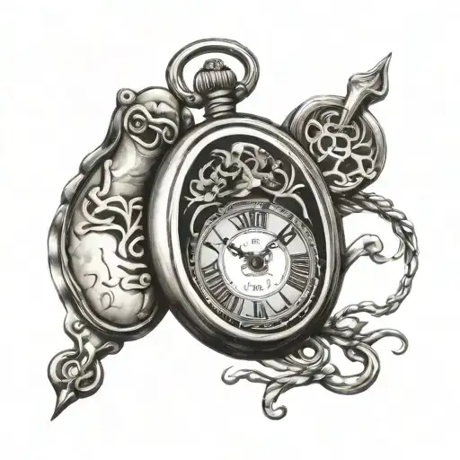 Pocket Watch And Baby Foot Print