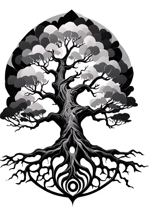 Tree Of Life Tattoo Geometric Design