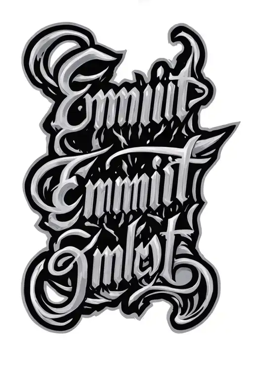 The Name Emmitt Written In Vulcan Script