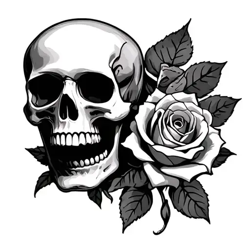 Skull And Rose