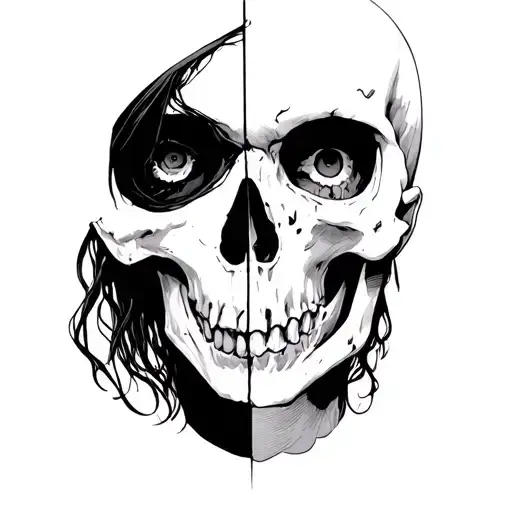 Death From The Sandman Comics With Half Face And Half Skull