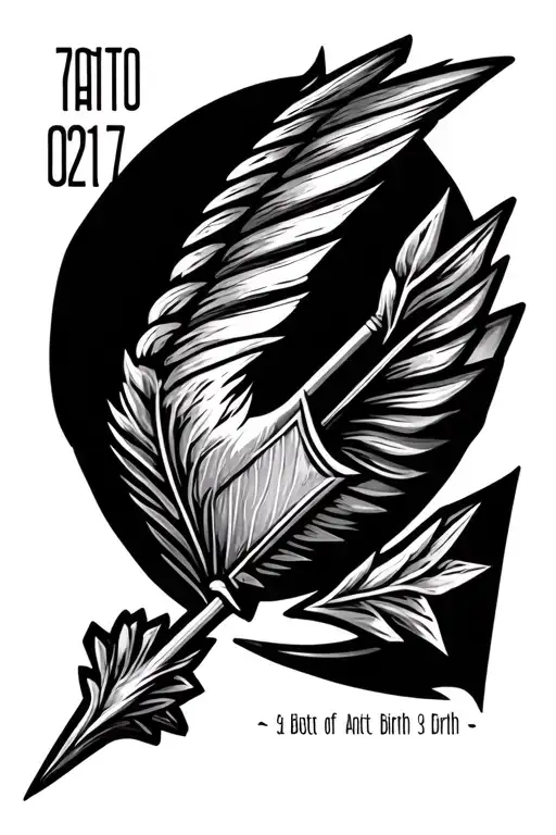 Arrow With Date Of Birth