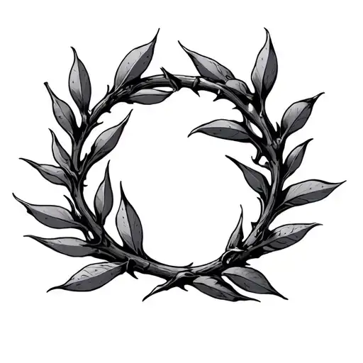 Olive Branch With Thorns Intertwined