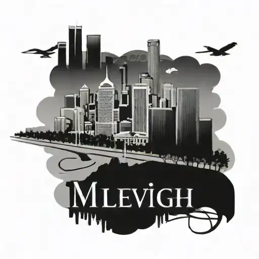 Denver City Skyline With The Words Mile High