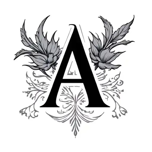 Inital A Tattoo Design