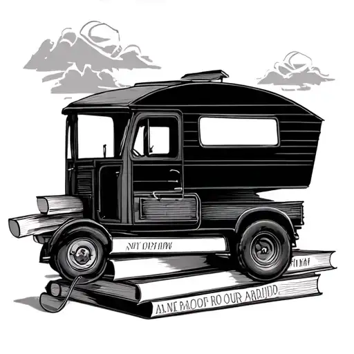 Magazine Stack With Caravan