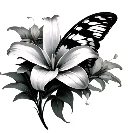 Lily And Butterfly