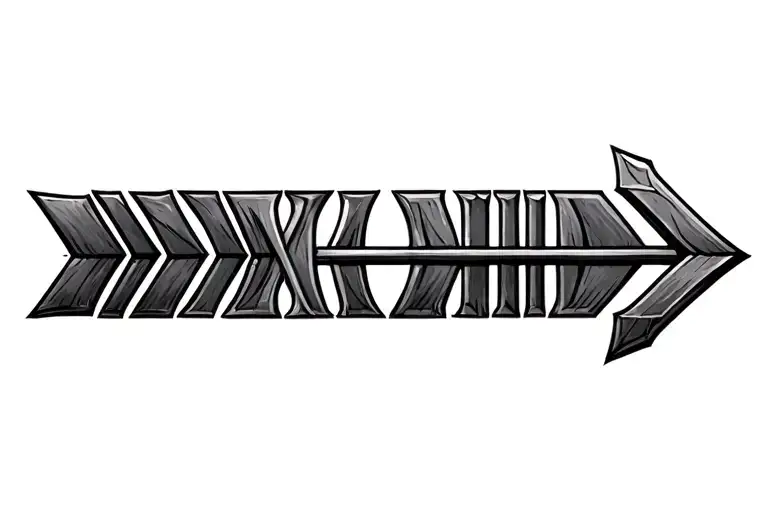 Viking Roman Numeral 4 13 With Arrow Through It