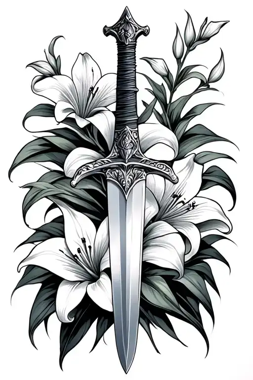 Sword With Lillies