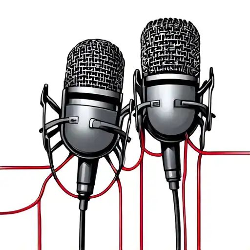 Bts Microphones Connected By Red String