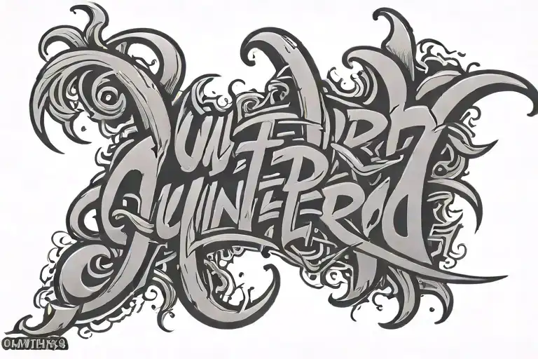 The Word Quintero In Graffiti Font