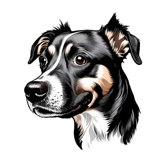 Dog Portrait Surrounded