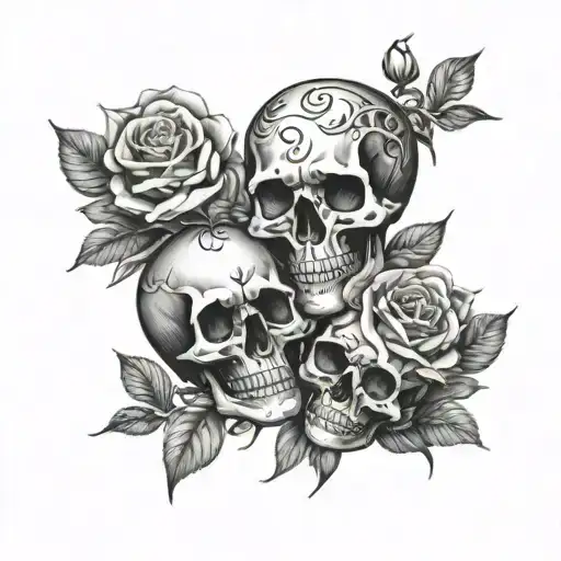 Two Skulls In Love You