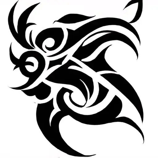 Simple Tribal Inspired Tatoo That Goes Down Side Of Torso And Connects To Shoulder